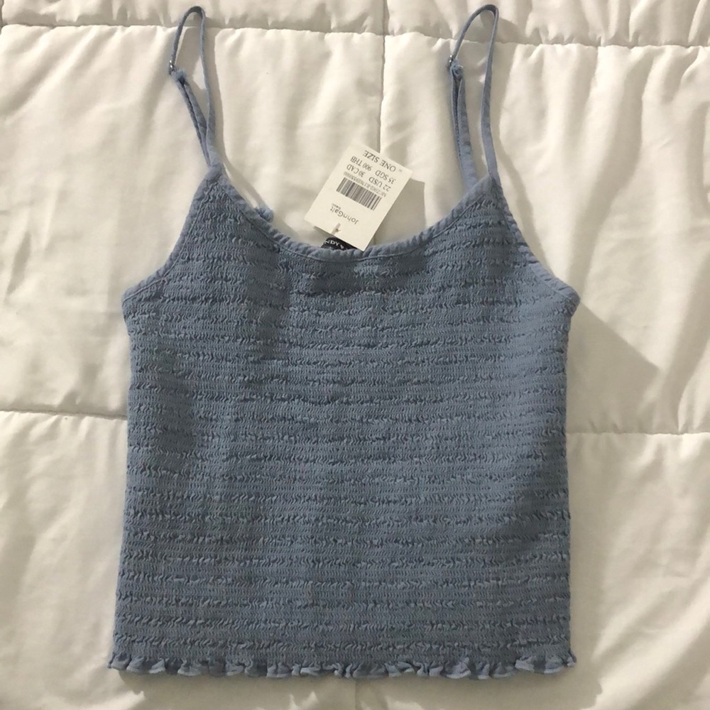Brandy Melville rippled tank w adjustable straps